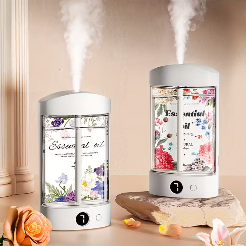 Extra Large 4-in-1 Aroma Diffuser with Soothing Scents – USB Rechargeable, Transparent Top, Auto Shut-Off