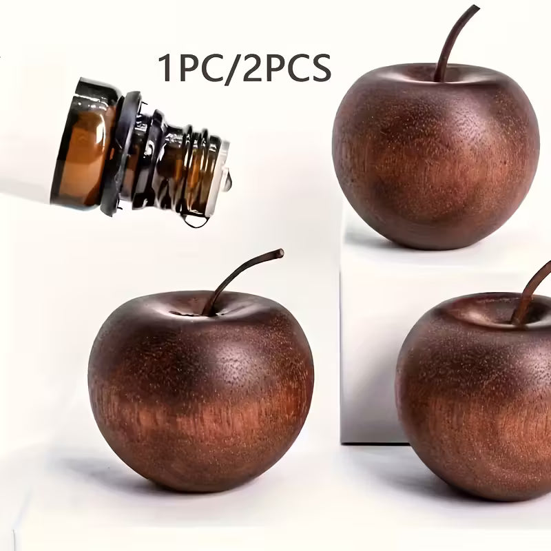 Elegant Natural Wooden Apple Aroma Diffuser – Handcrafted Chappelle Grain Essential Oil Dispenser