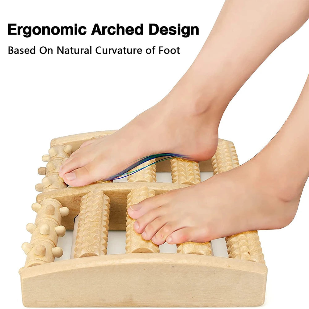 Premium Wooden Foot Roller Massager