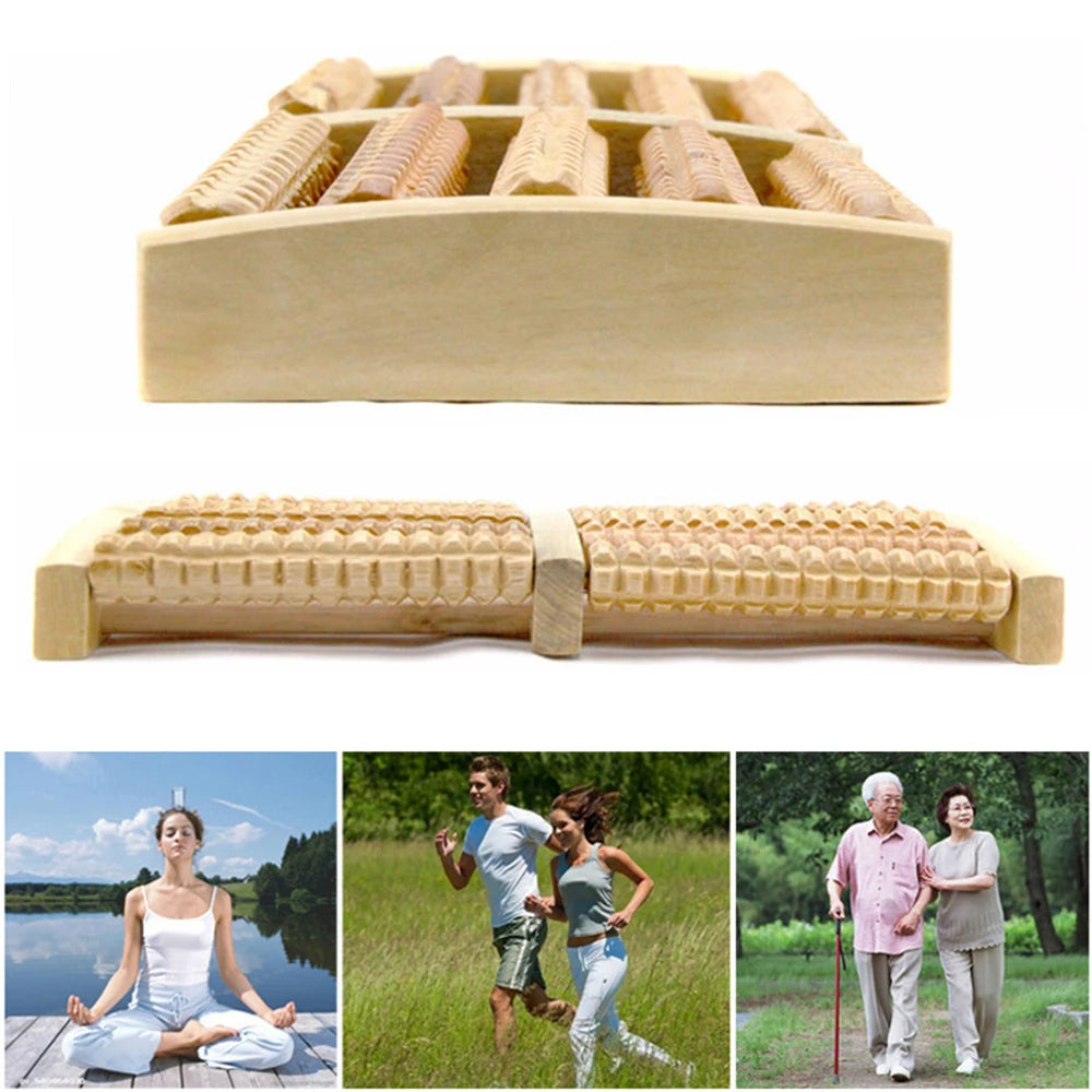 Premium Wooden Foot Roller Massager