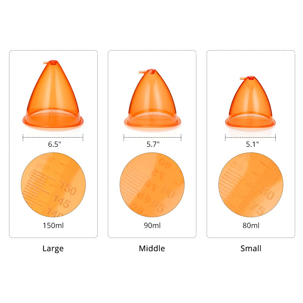 Vacuum Therapy Massager Cupping Machine 150ml Cups Breast Butt Enlarger Enhancement Vacumtherapy Machine SPA&amp;HOME USE