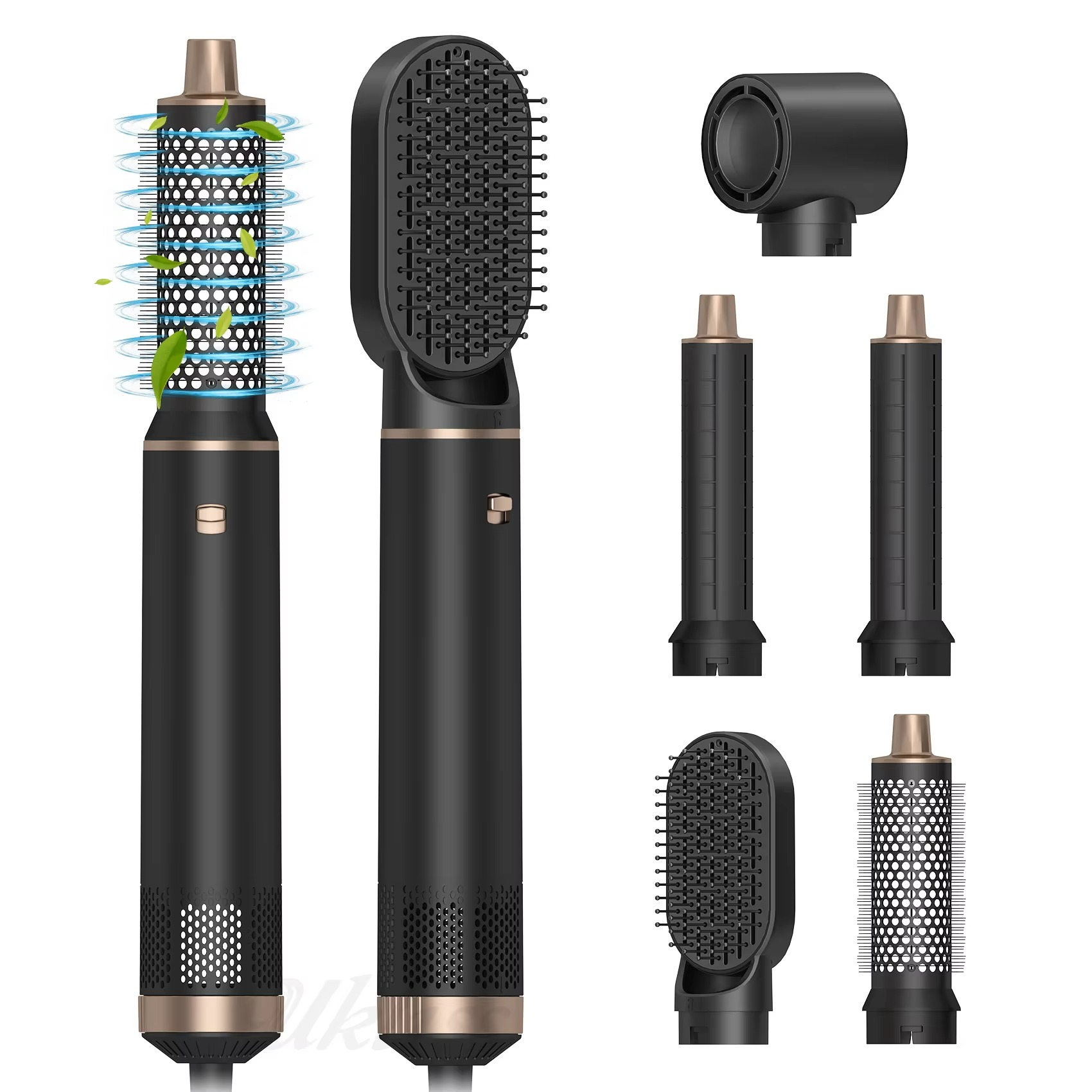 5-in-1 Hot Air Hair Styling Brush | Multi-functional Hair Dryer, Straightener & Curler with Airflow Technology