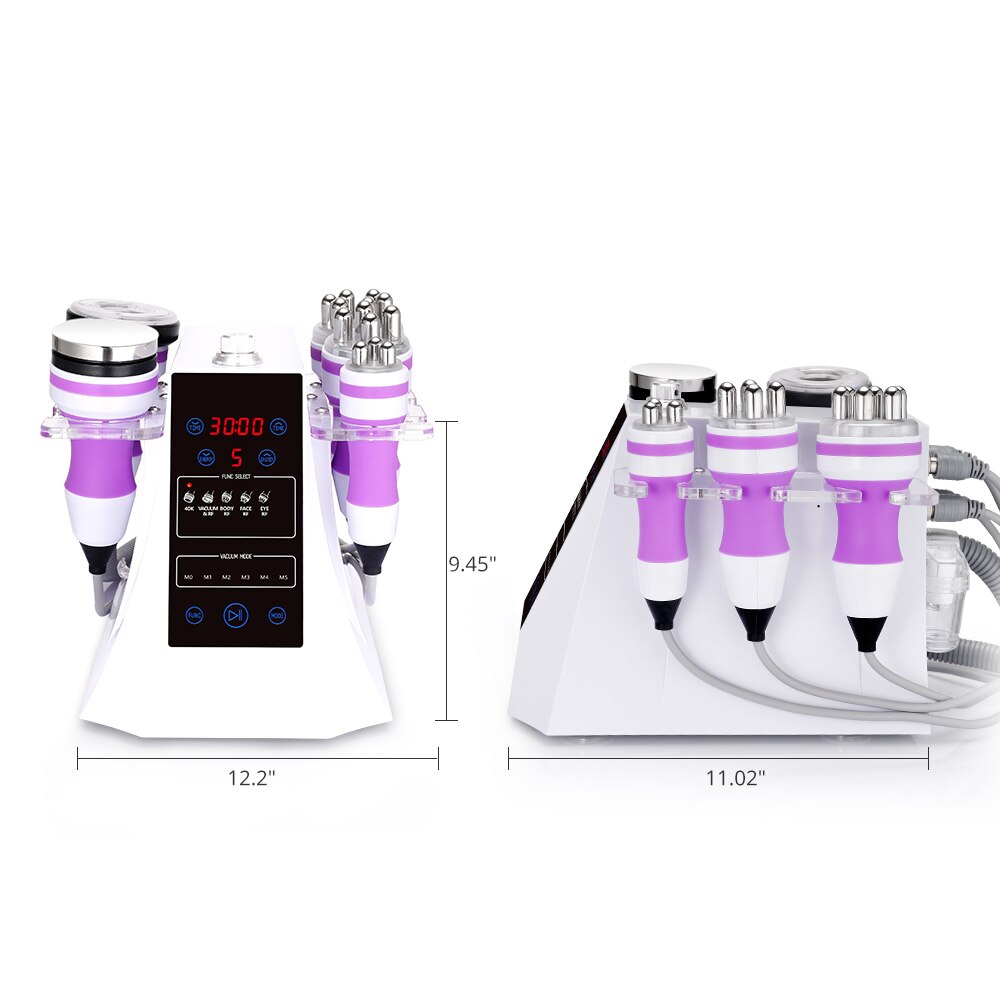 5in1 Three Pole RF Skin Tightening Vacuum 40K Cavitation Ultrasonic Celliute Slimming Spa Machine