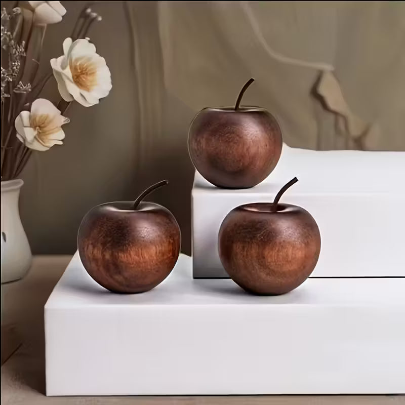 Elegant Natural Wooden Apple Aroma Diffuser – Handcrafted Chappelle Grain Essential Oil Dispenser
