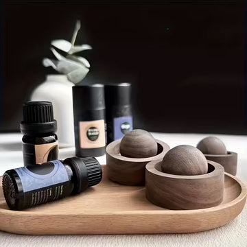 Elegant Wooden Aroma Diffuser with Rotating Design – Battery-Free & Cordless