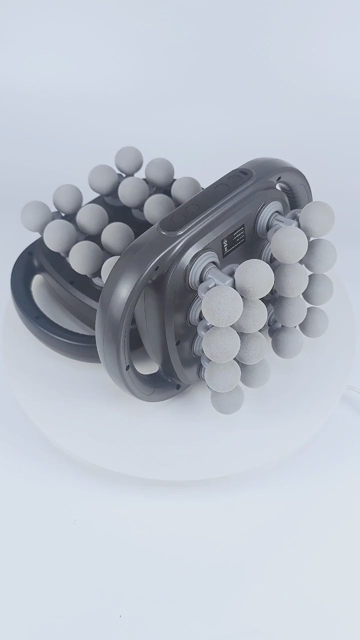 16-Head High-Frequency Fascia Massage Gun – Deep Tissue Body, Neck & Shoulder Massager with Red Light Therapy